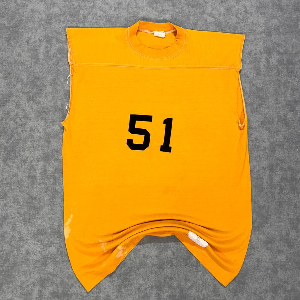 VTG 70s 80s Springfoot training athletic practice jersey tank top #51 mens XL